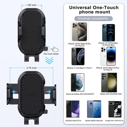 Lopnord Car Phone Holder Mount Cup Holder, Phone Mount for Car Compatible with iPhone 14 13 Pro Max/Samsung Galaxy S23 S22 Ultra/S21/S20, Cell Phone Holder Car Flexible Gooseneck Phone Holder for Car