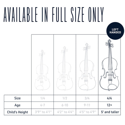 Cecilio 4/4 CVNAE-330 Ebony Fitted Acoustic/Electric Violin in Antique Varnish (Full Size)