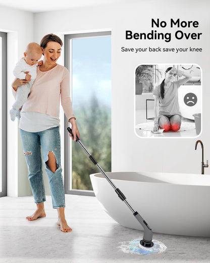 Electric Spin Scrubber for Bathroom Cleaning