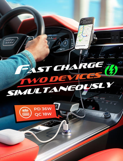 LISEN 54W Dual Port Fast Car Charger