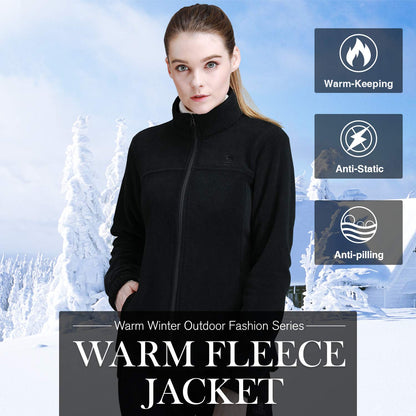 CAMEL CROWN Women's Fleece Jacket with Pockets