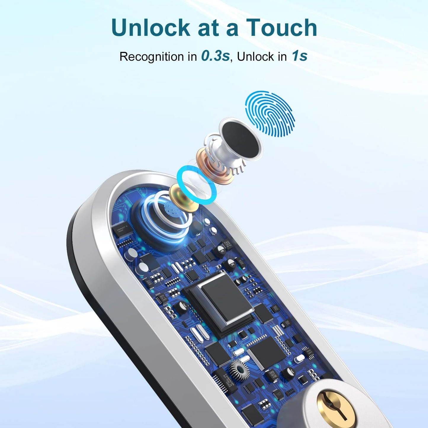 Smart Fingerprint Deadbolt Lock with Keypad