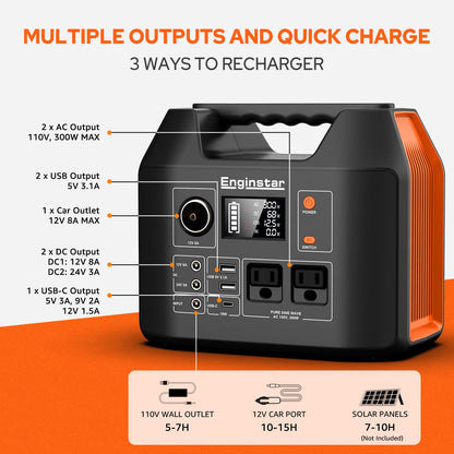 EnginStar Portable Power Station 300W for Outdoors