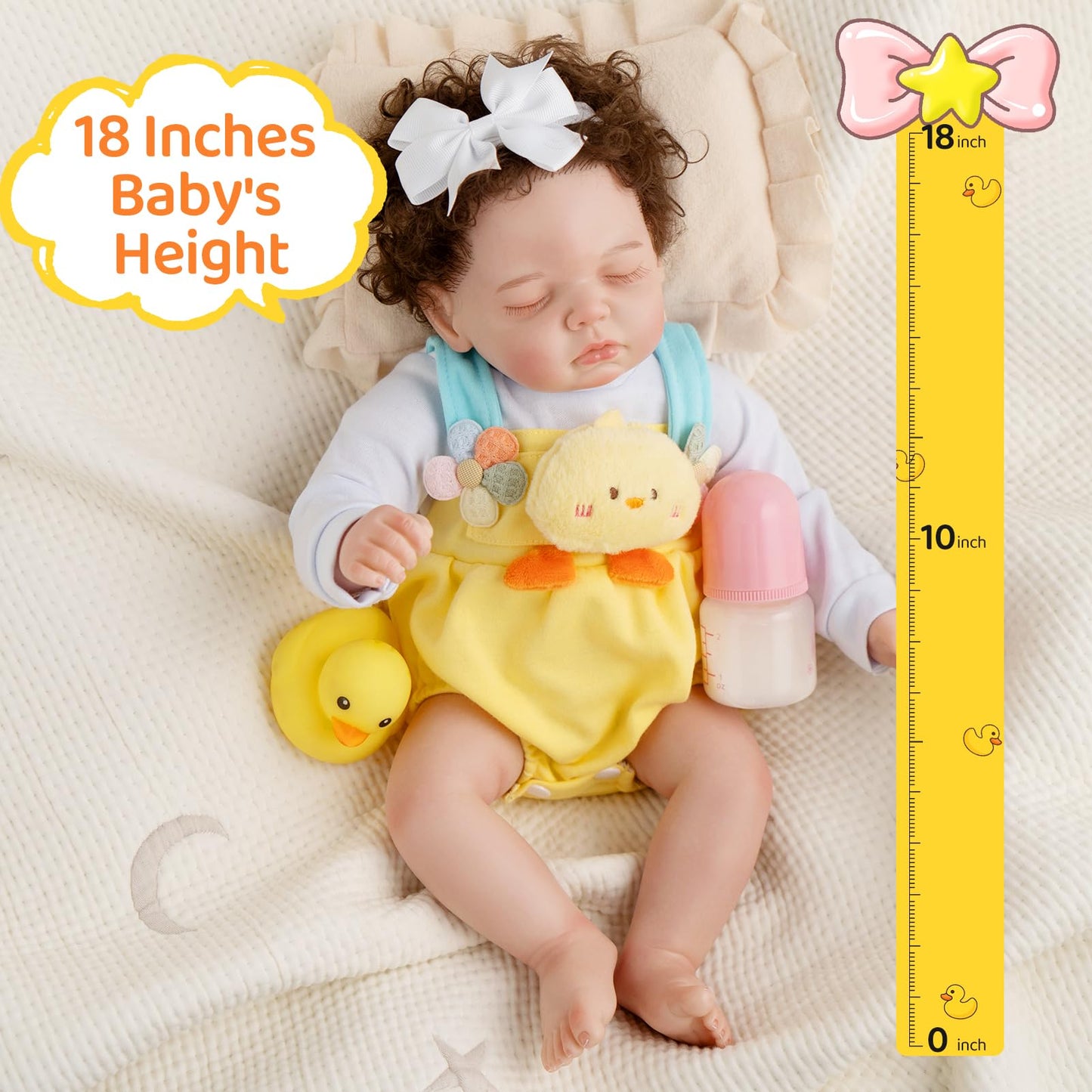 Lifelike 18-Inch Reborn Baby Doll with Accessories