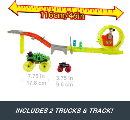 Hot Wheels Monster Trucks Track Set with 2 Trucks