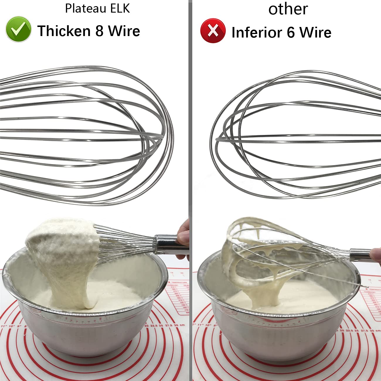 Stainless Steel Whisk Set - 3 Pack