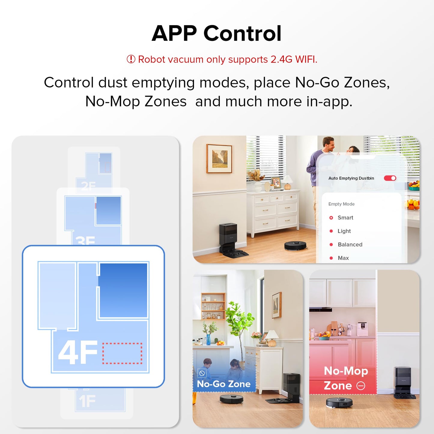 roborock Q7 Max+ Robot Vacuum and Mop with Auto-Empty Dock Pure, Hands-Free Cleaning for up to 7 Weeks, APP-Controlled Mopping, 4200Pa Suction, No-Mop&No-Go Zones, 180mins Runtime, Works with Alexa
