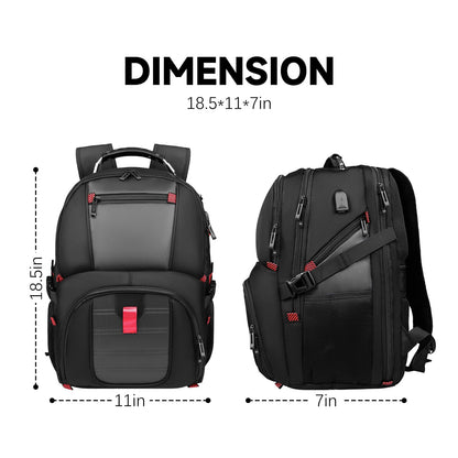 Large Travel Laptop Backpack with USB Charging