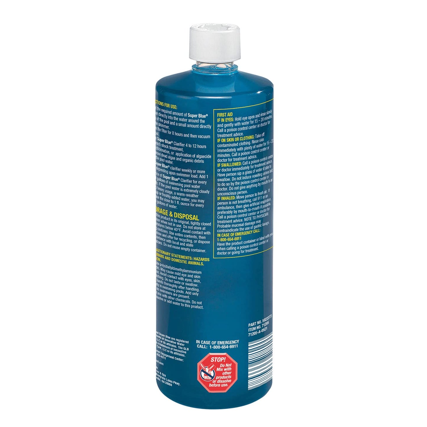 GLB Robarb 20154A-02 Super Blue Swimming Pool Clarifier, 1-Quart, 6-Pack