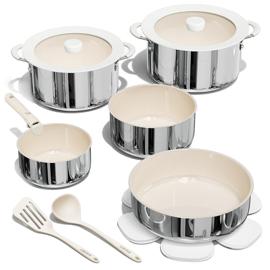14-Piece CAROTE Non-Stick Cookware Set with Handles