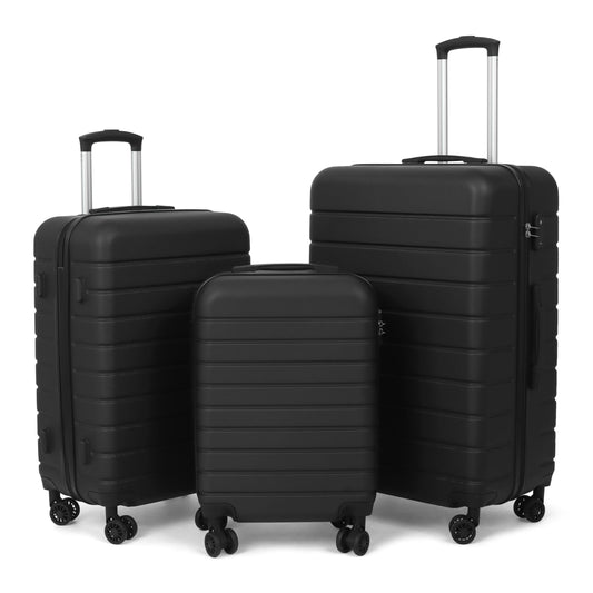 Simpli-Magic Luggage Set Suitcase Set with Spinner Hardshell Lightweight TSA Lock (3 Piece Set)