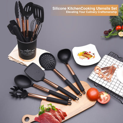 17-Piece Heat Resistant Silicone Utensils Set