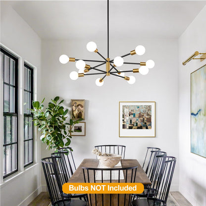 12-Light Sputnik Chandelier for Dining Room
