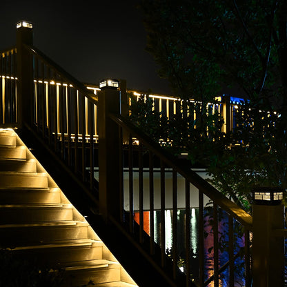 2 Pack Solar Post Cap Lights for Outdoor Decor