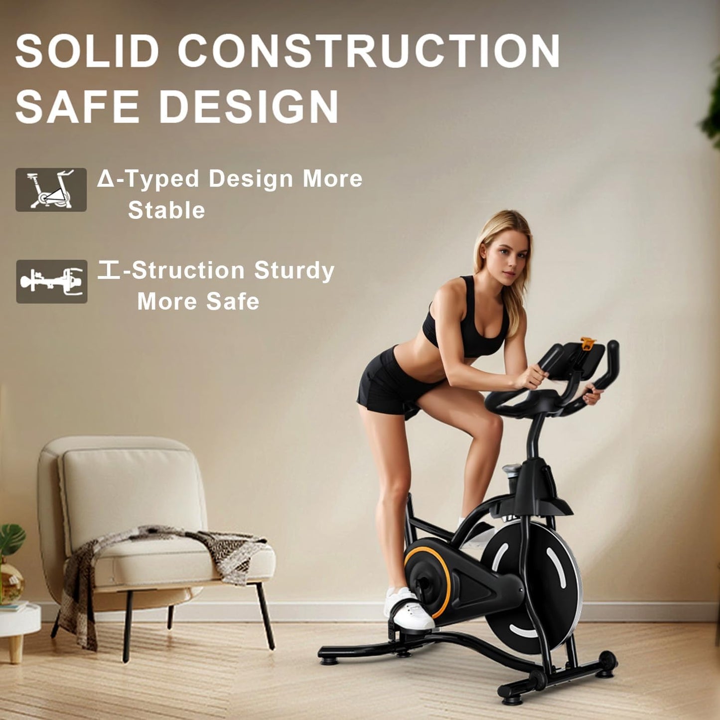 Adjustable Magnetic Resistance Indoor Exercise Bike