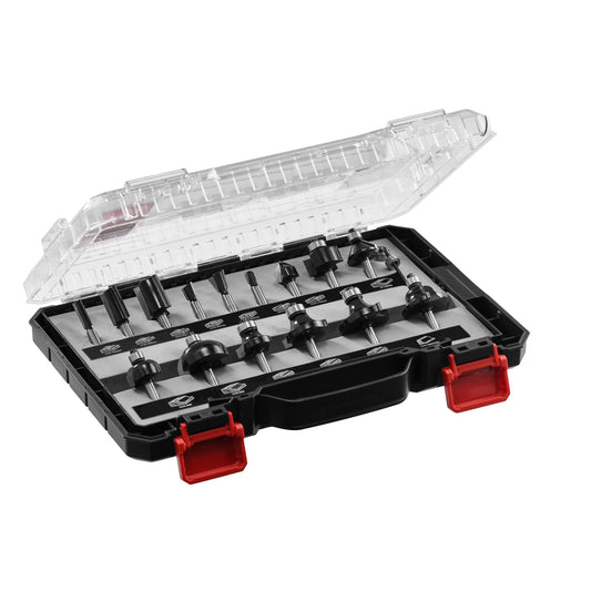 15 Piece Carbide-Tipped Router Bit Set