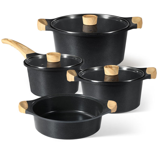 CAROTE 7-Piece Nonstick Cookware Set, Induction Ready