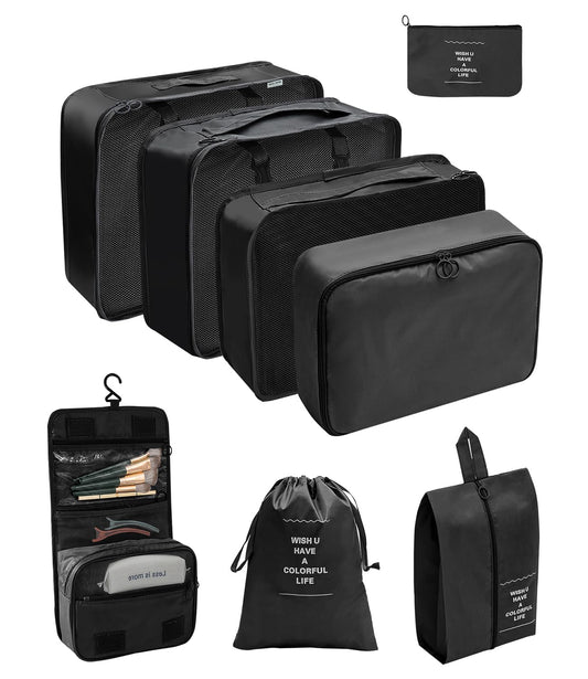 Packing Cubes Set for Travel Luggage Organization