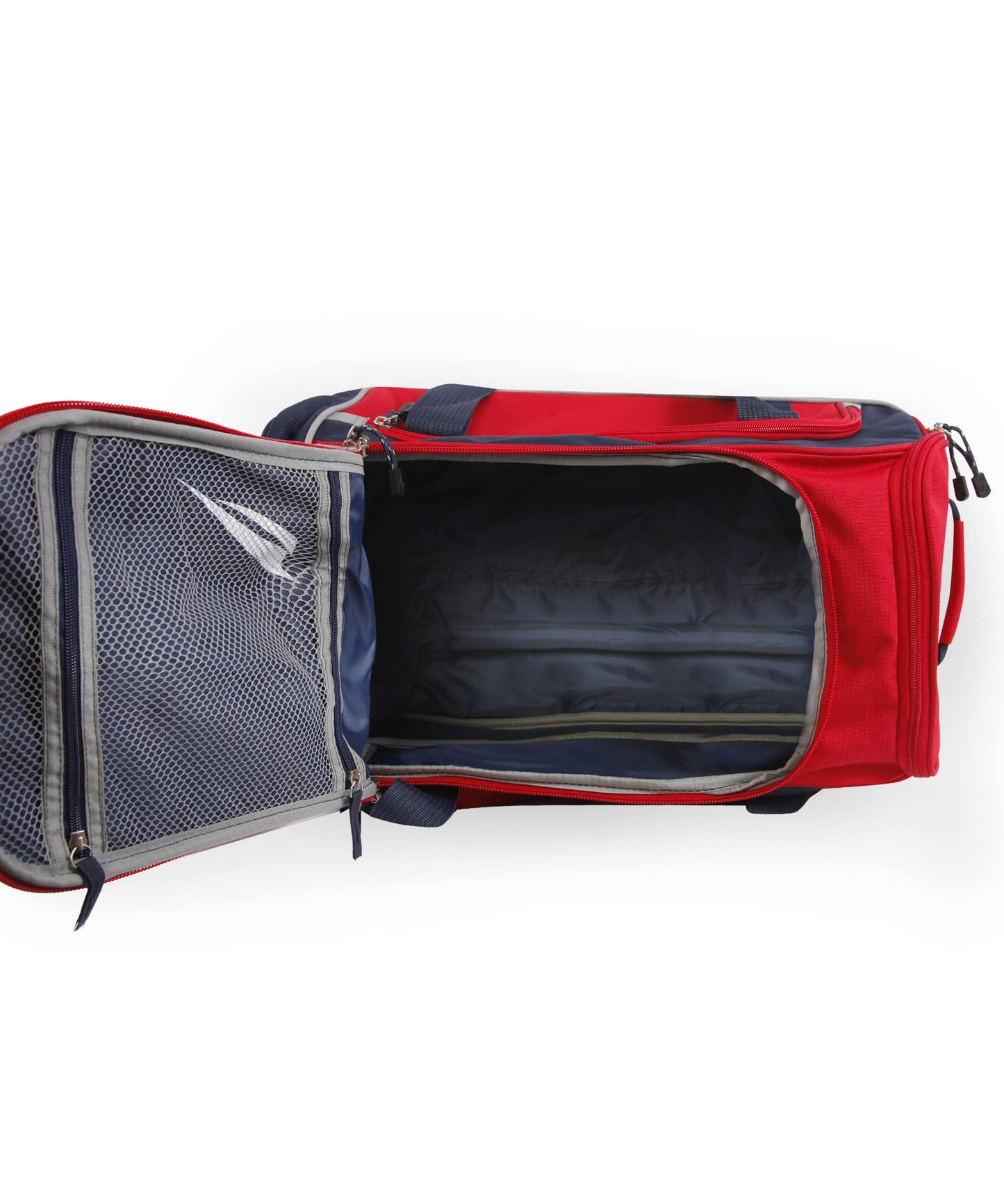 NAUTICA 22" Rolling Duffel Bag - Red/Navy