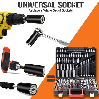 Stocking Stuffers for Men Adults,Super Universal Socket Tools Gifts for Men,Mens Christmas Gifts,Cool Stuff Gadgets for Men Dad Husband Boyfriend Him,Tools Socket Set with Power Drill Adapter(7-19 MM)