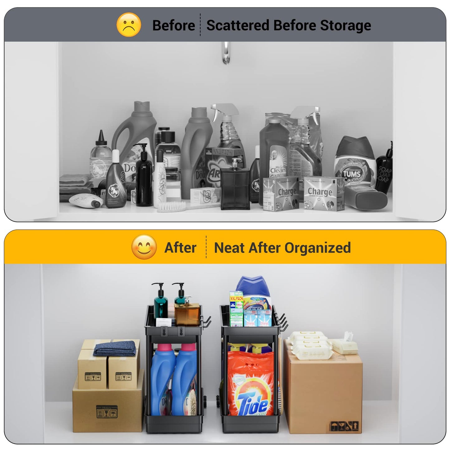 Under Sink Organizer 2-Tier Storage Shelf