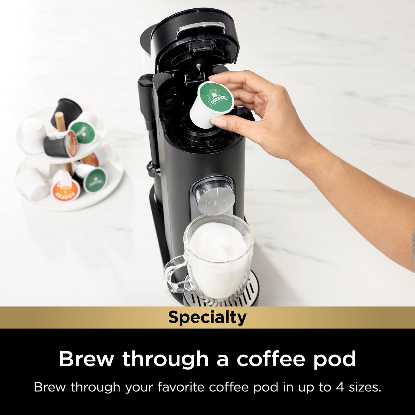 Ninja Single-Serve Coffee Maker with Milk Frother