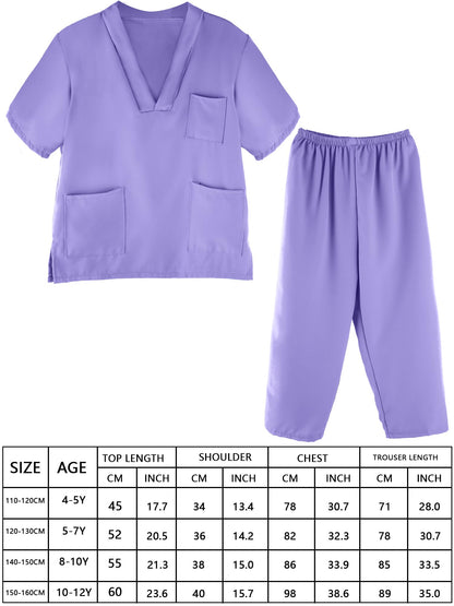 Kids Doctor Scrubs Costume Set for Dress Up