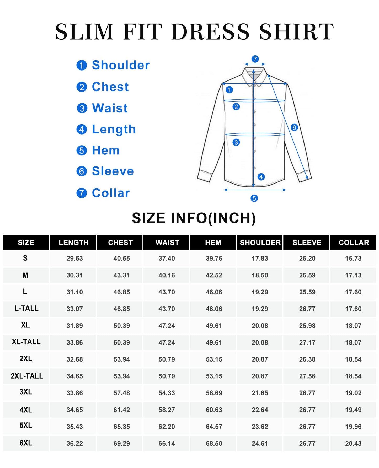 Slim Fit White Dress Shirt for Men