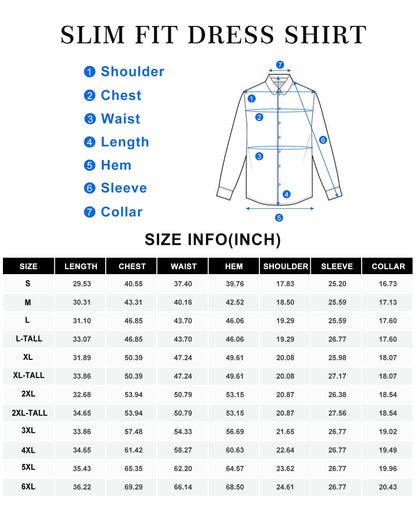 Slim Fit White Dress Shirt for Men
