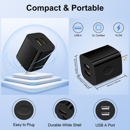 NonoUV Dual Port Fast Charging USB Wall Charger
