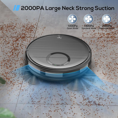 Robot Vacuum and Mop Combo with Wi-Fi Control