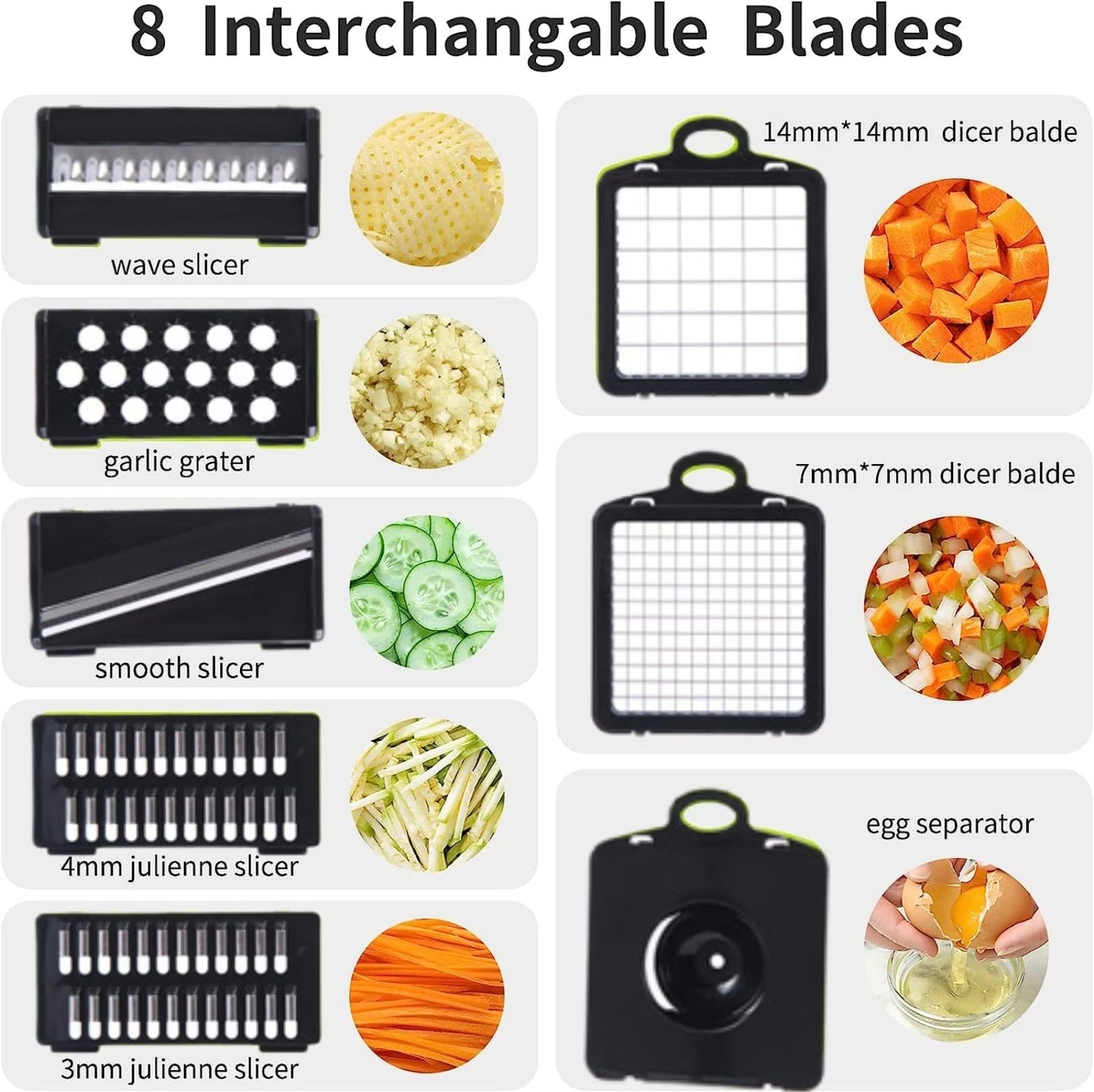 Vegetable Chopper, Multifunctional Veggie Chopper,Kitchen Vegetable Slicer Dicer Cutter,Potato Onion Food Chopper with Vegetable Peeler,Hand Guard and Container