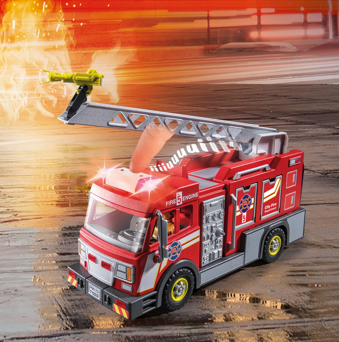 Playmobil Fire Truck with Accessories and 2 Figures