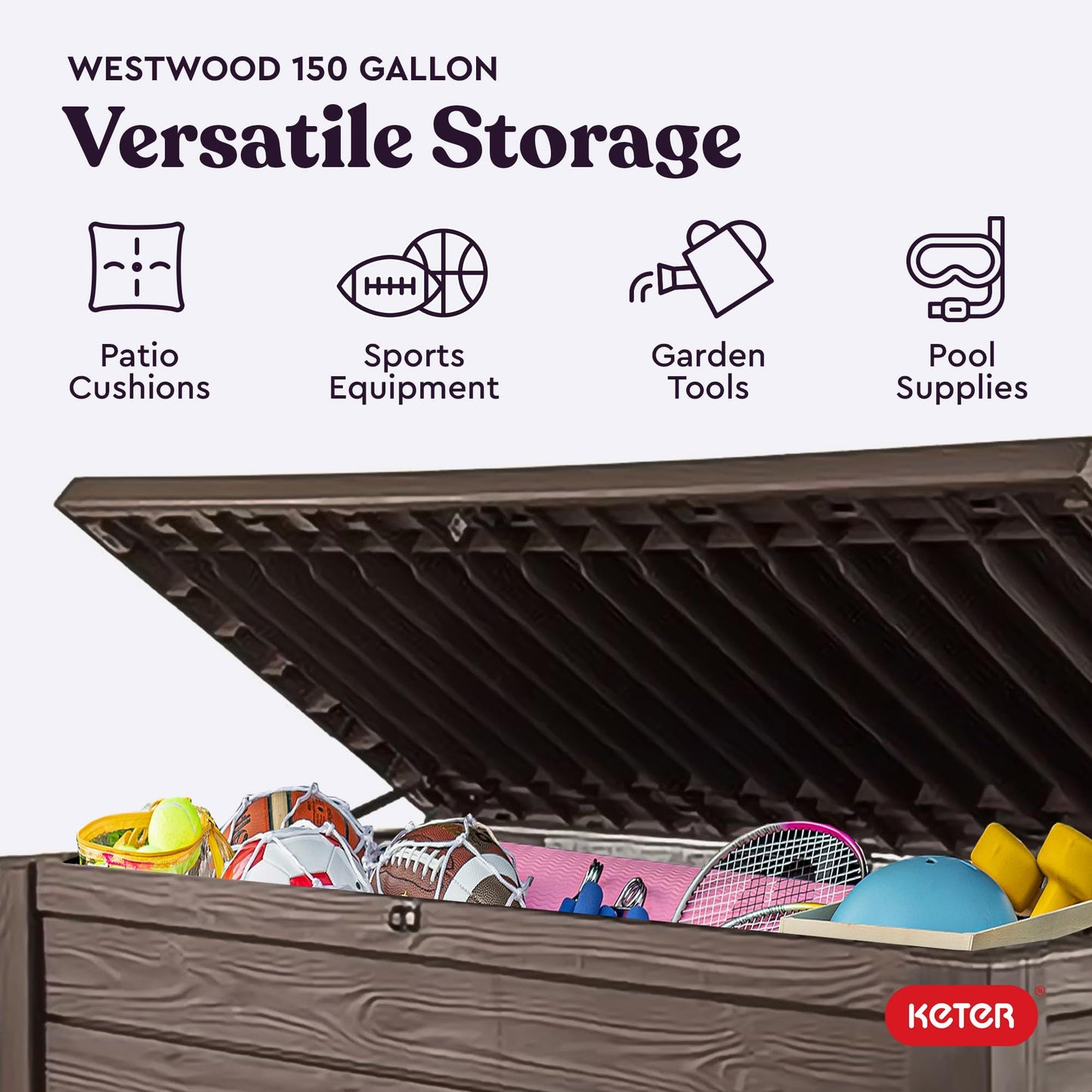 Keter 150 Gallon Outdoor Storage Deck Box
