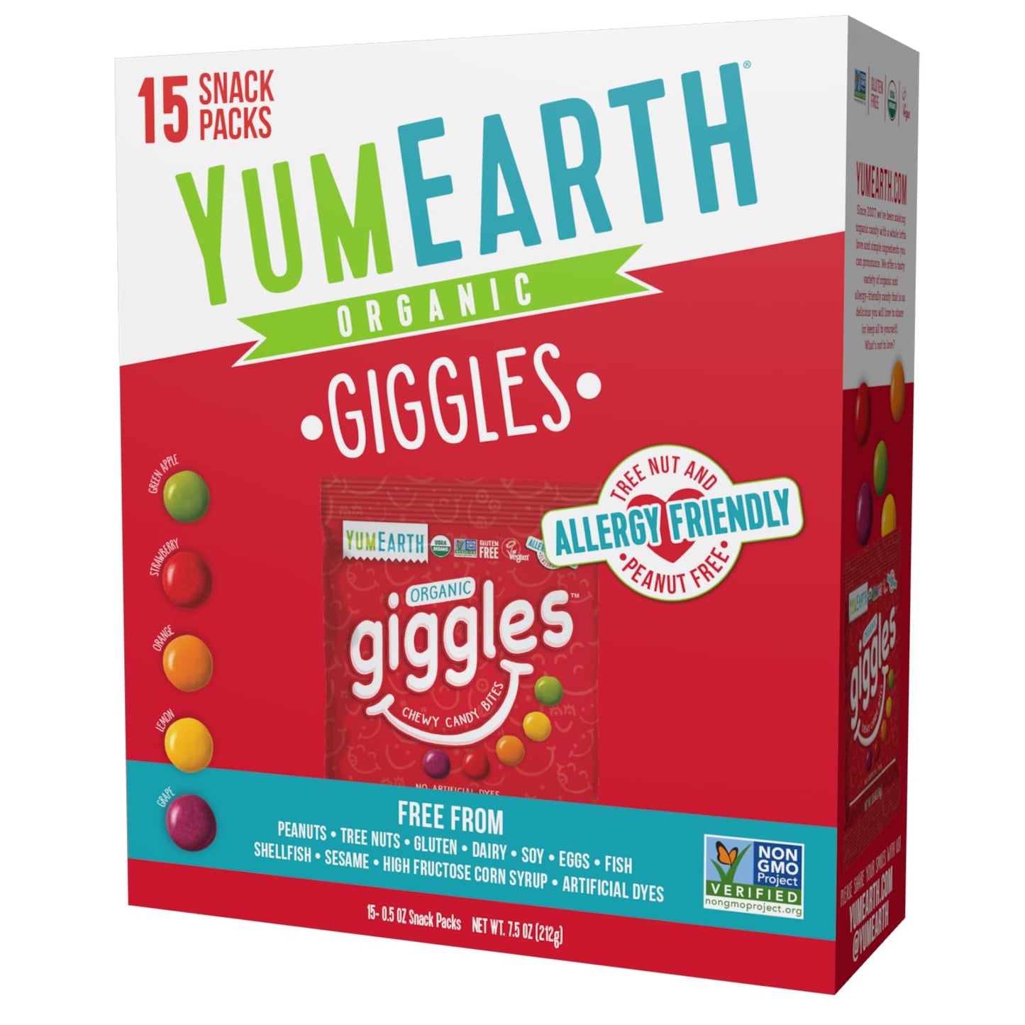 YumEarth Organic Chewy Candy Snacks - 15 Pack