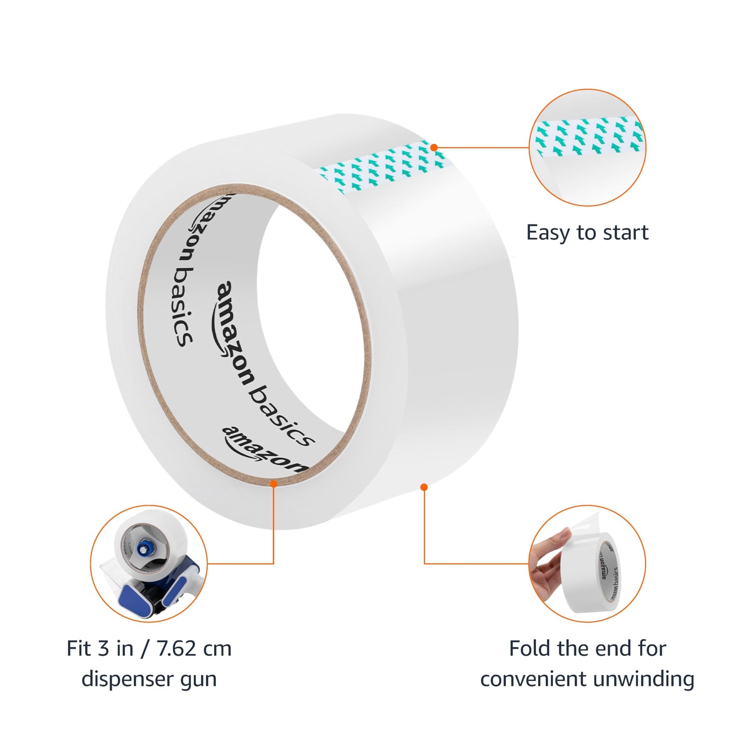 Amazon Basics Packaging Tape for Shipping, Moving and Storing, 1.88" x 54.6 yds, 12-pack, Translucence