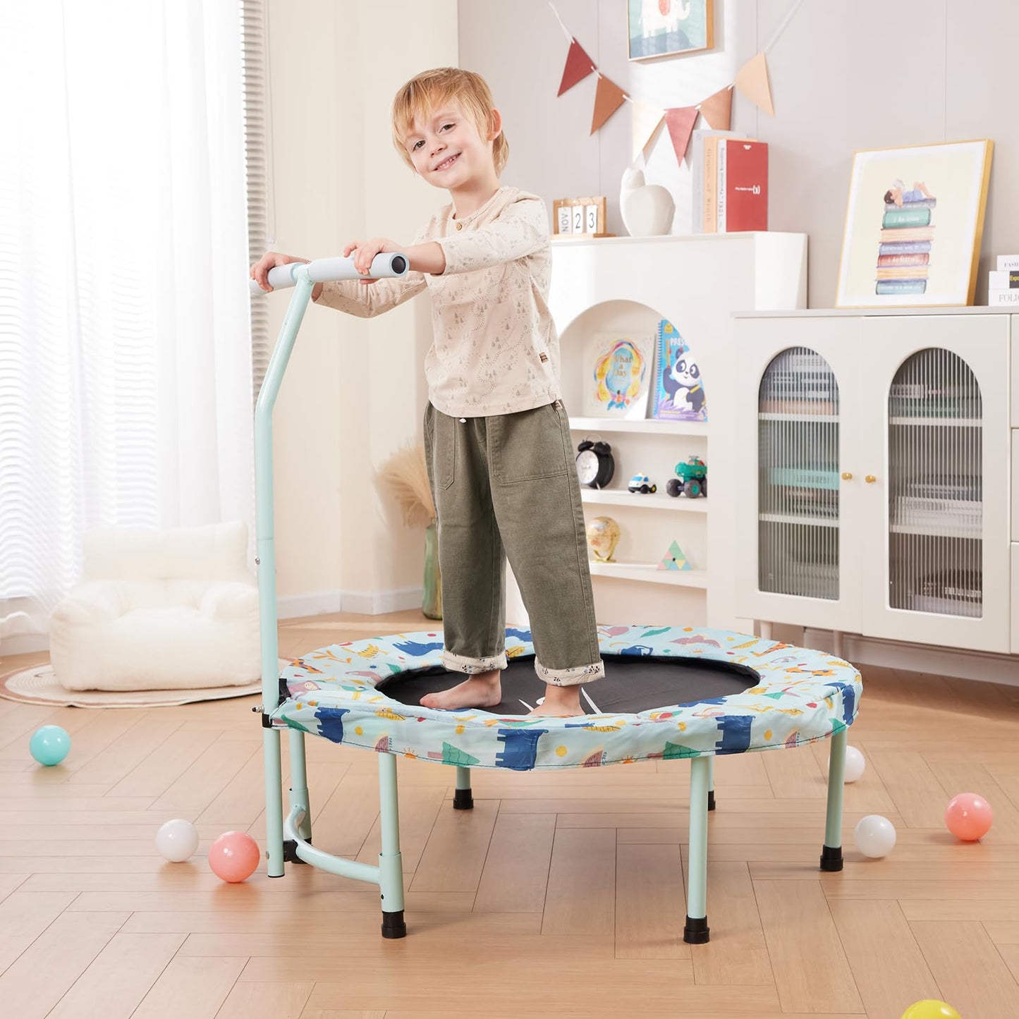 AOTOB 38" Mini Toddler Trampoline with Safety Cover