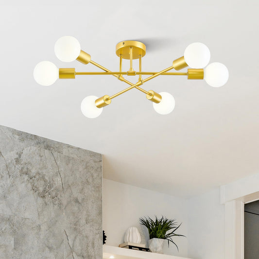 6-Light VONLUCE Flush Mount Ceiling Light Fixture