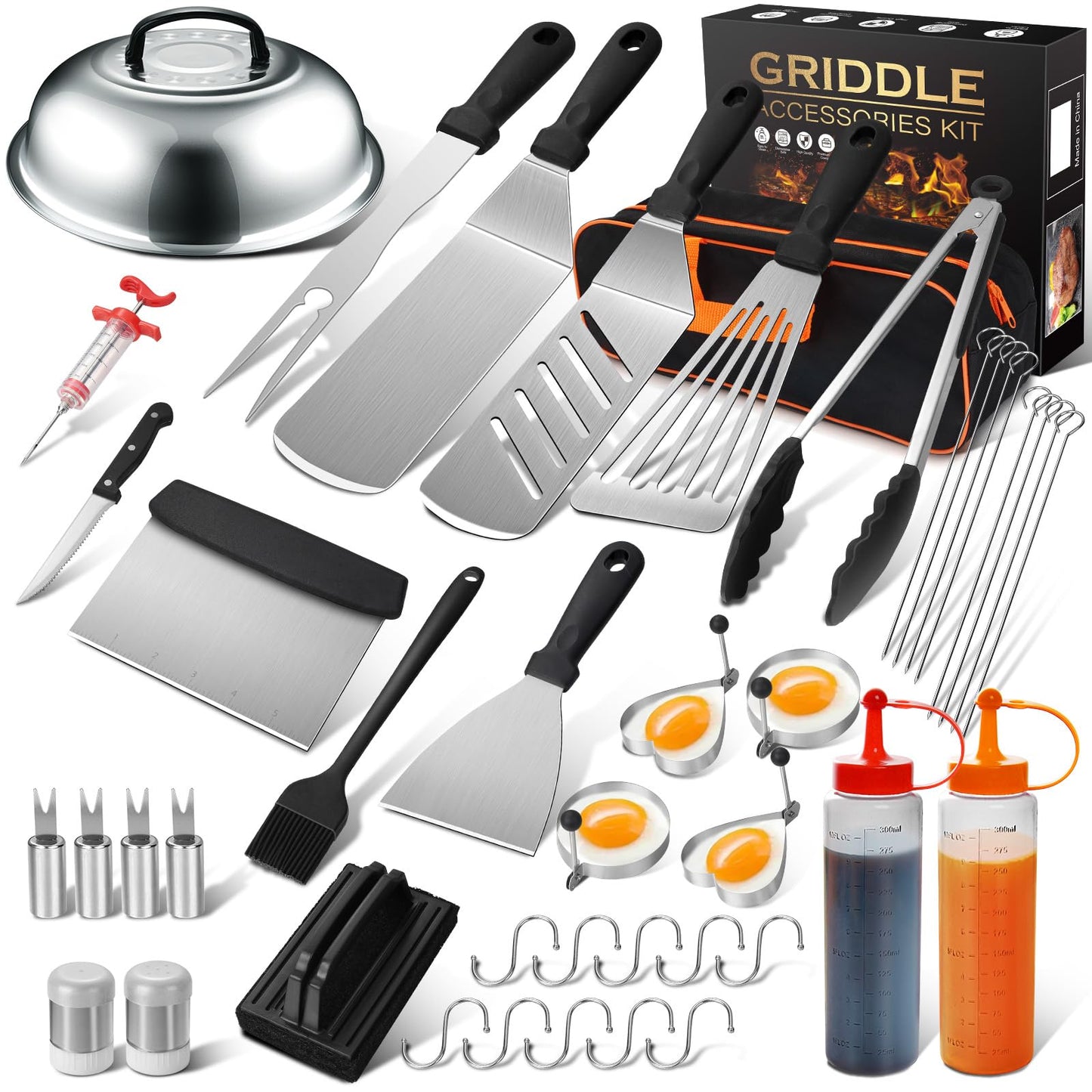 43PCS Flat Top Grill Accessories Set