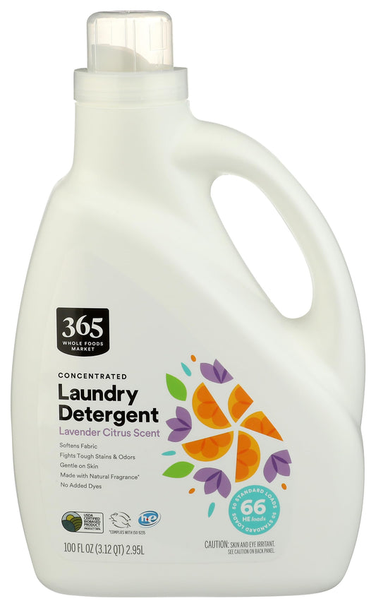 365 Laundry Detergent Concentrated Lavender Citrus 100oz