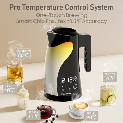 Electric Kettle with 5 Temp Presets and Keep Warm