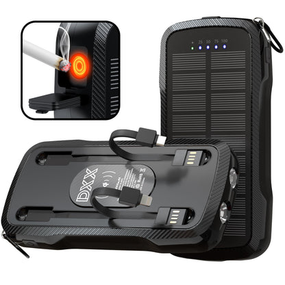 10000mAh Solar Power Bank with Dual USB Outputs
