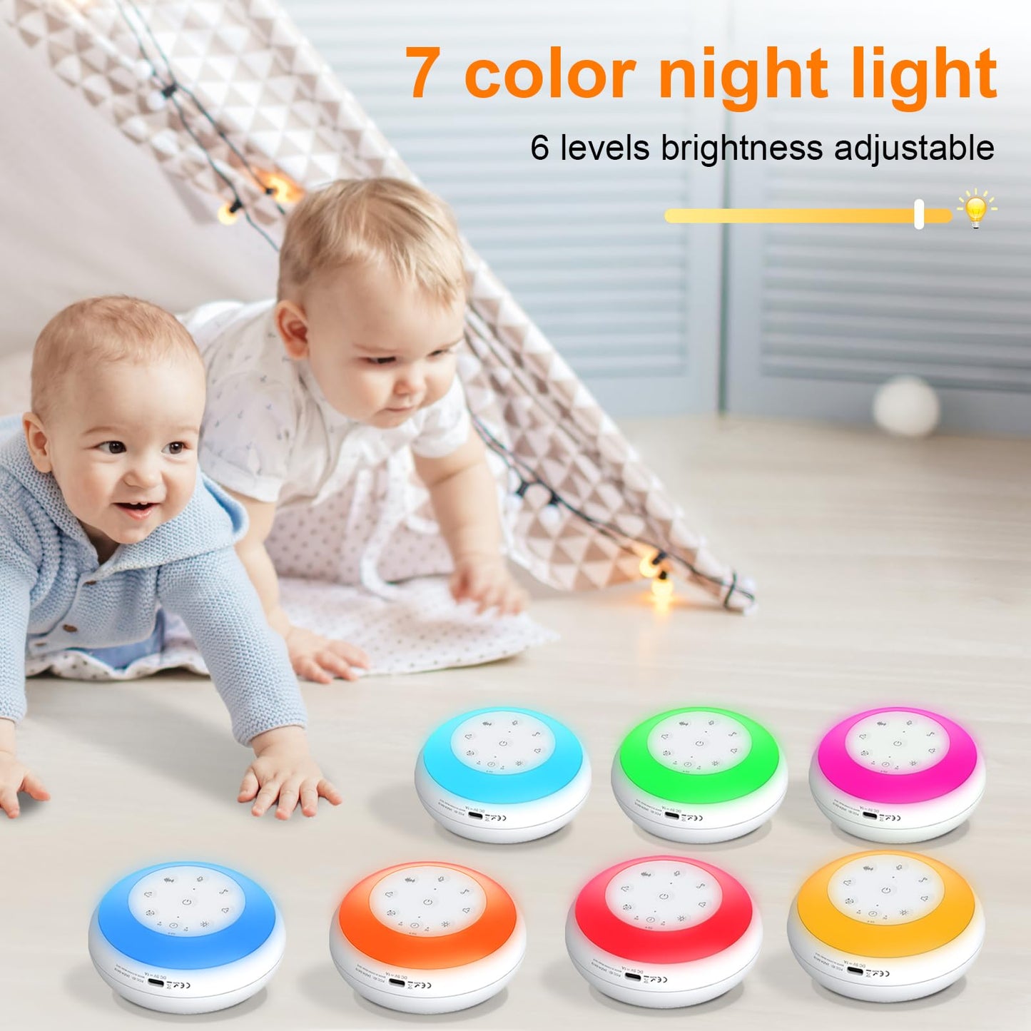 XYNGU White Noise Sound Machine with Night Light