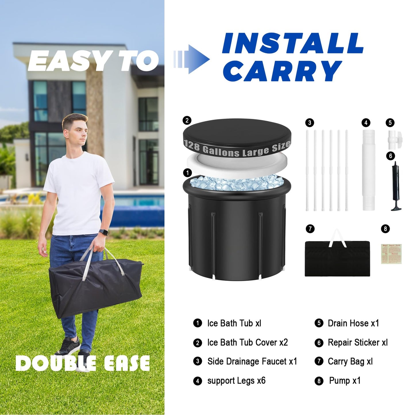 Portable Cold Plunge Tub for Athletes