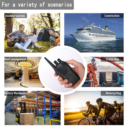 Rechargeable Long Range Walkie Talkies with Earpieces