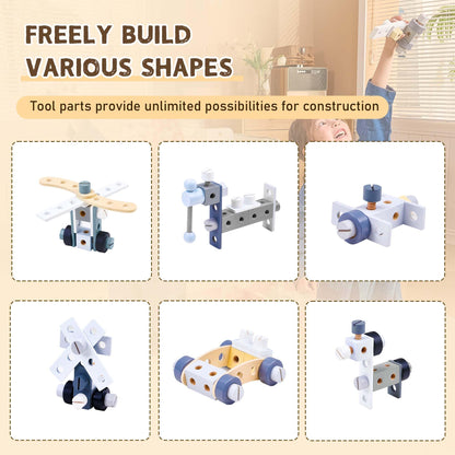 Kids' Wooden Tool Workbench Playset for Ages 3-7