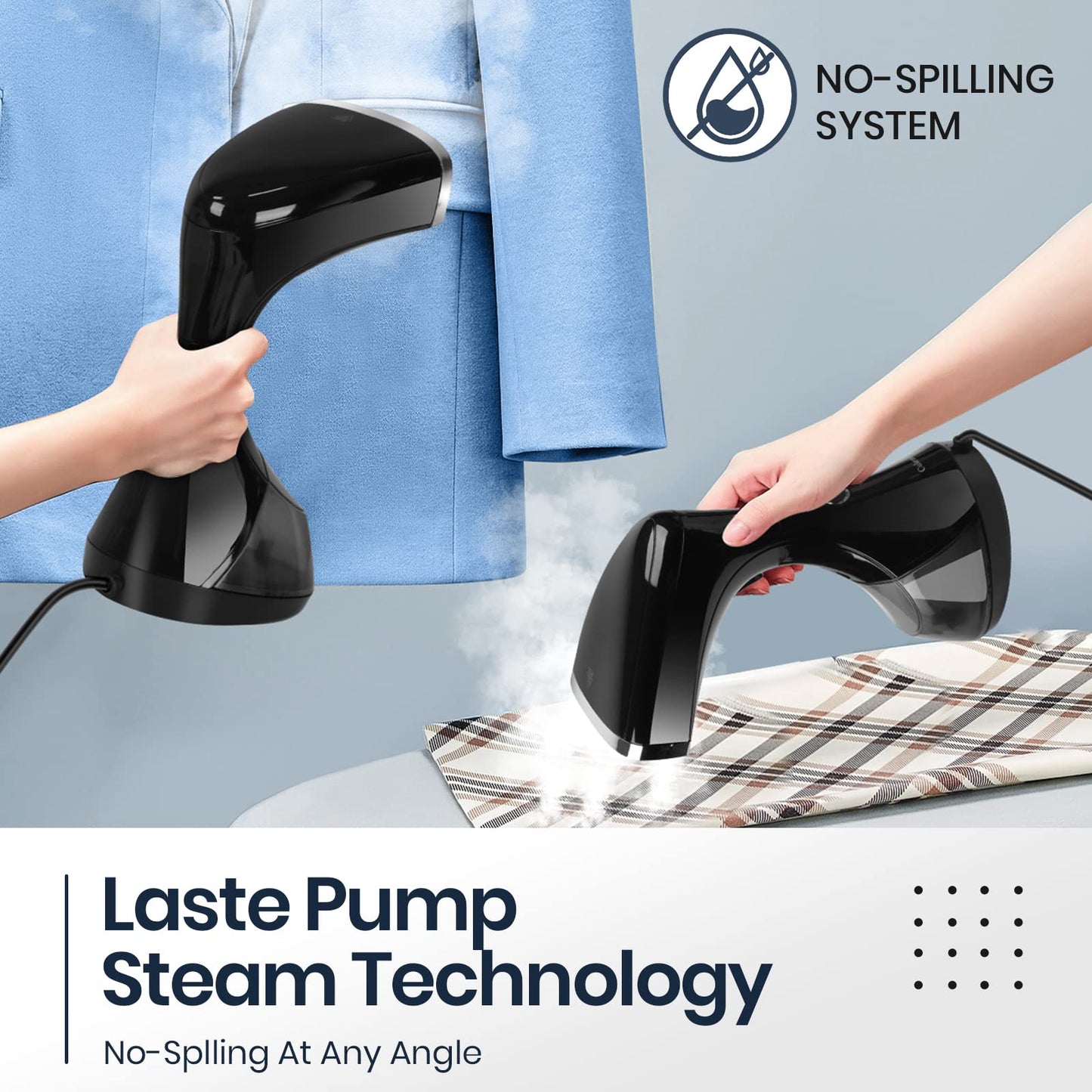 Portable 1800W Handheld Fabric Steamer