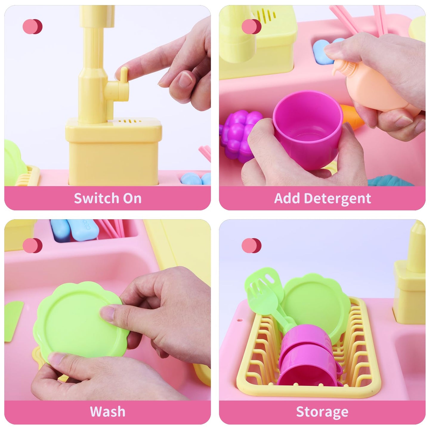 Kids Play Sink with Running Water Toy