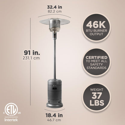 Amazon Basics 46,000 BTU Outdoor Patio Heater