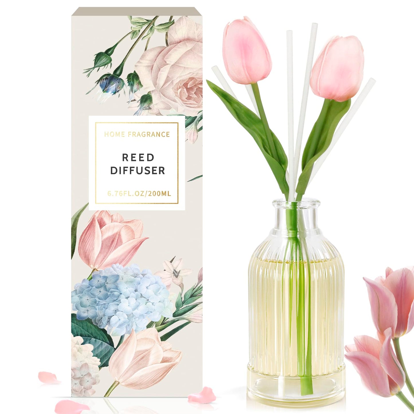 LA BELLEFÉE Pink Rose Reed Diffuser Set